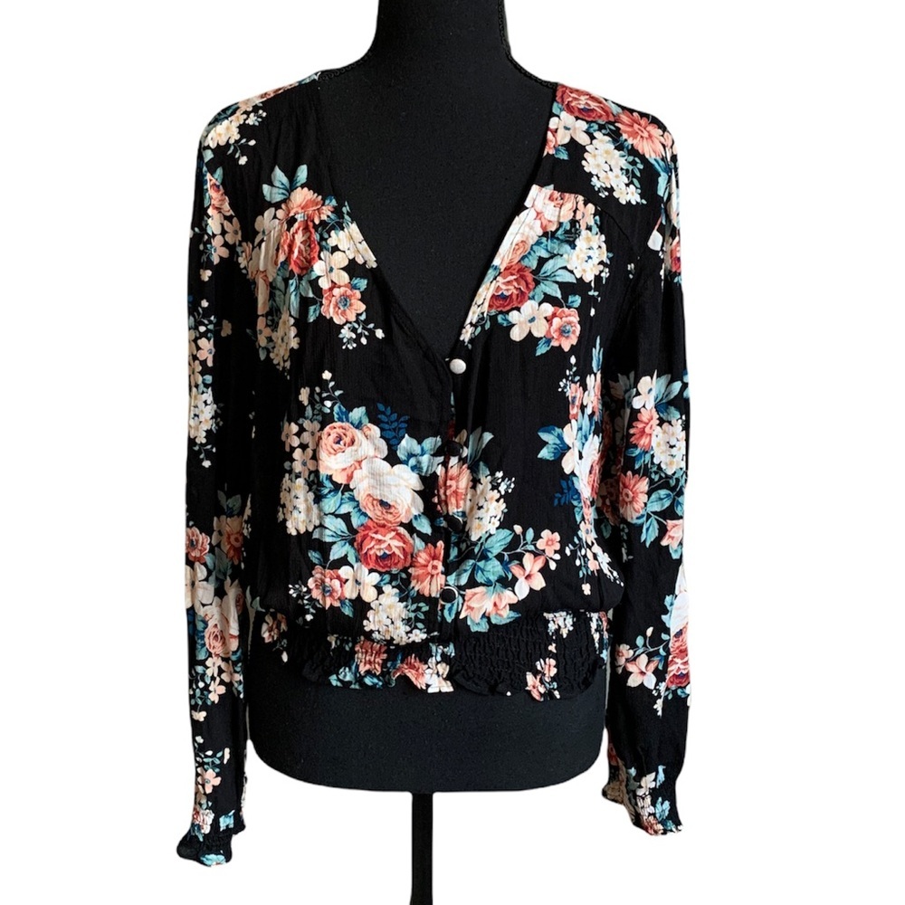 Moa Moa Floral Top Size Large